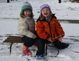 Emma and Ruby on sledge