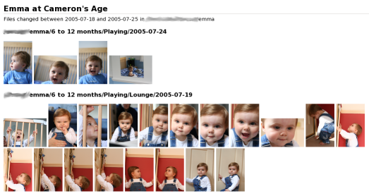 Example showing what Emma was doing when she was Cameron's current age