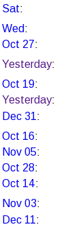 Examples of fuzzy dates
